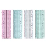 Elegoo 4 pieces 830 tie-points Breadboard kits Solderless Breadboard with 4 Colors for Arduino kits compatible with UNO R3 Mega 2560 Nano