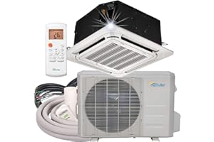 Senville 12000 BTU Ceiling Cassette Mini Split AC Heat Pump, 12000 BTU, 208/230V, Inverter