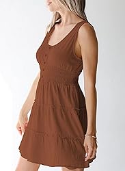 Dokotoo Women's Dresses Sleeveless Ruffle