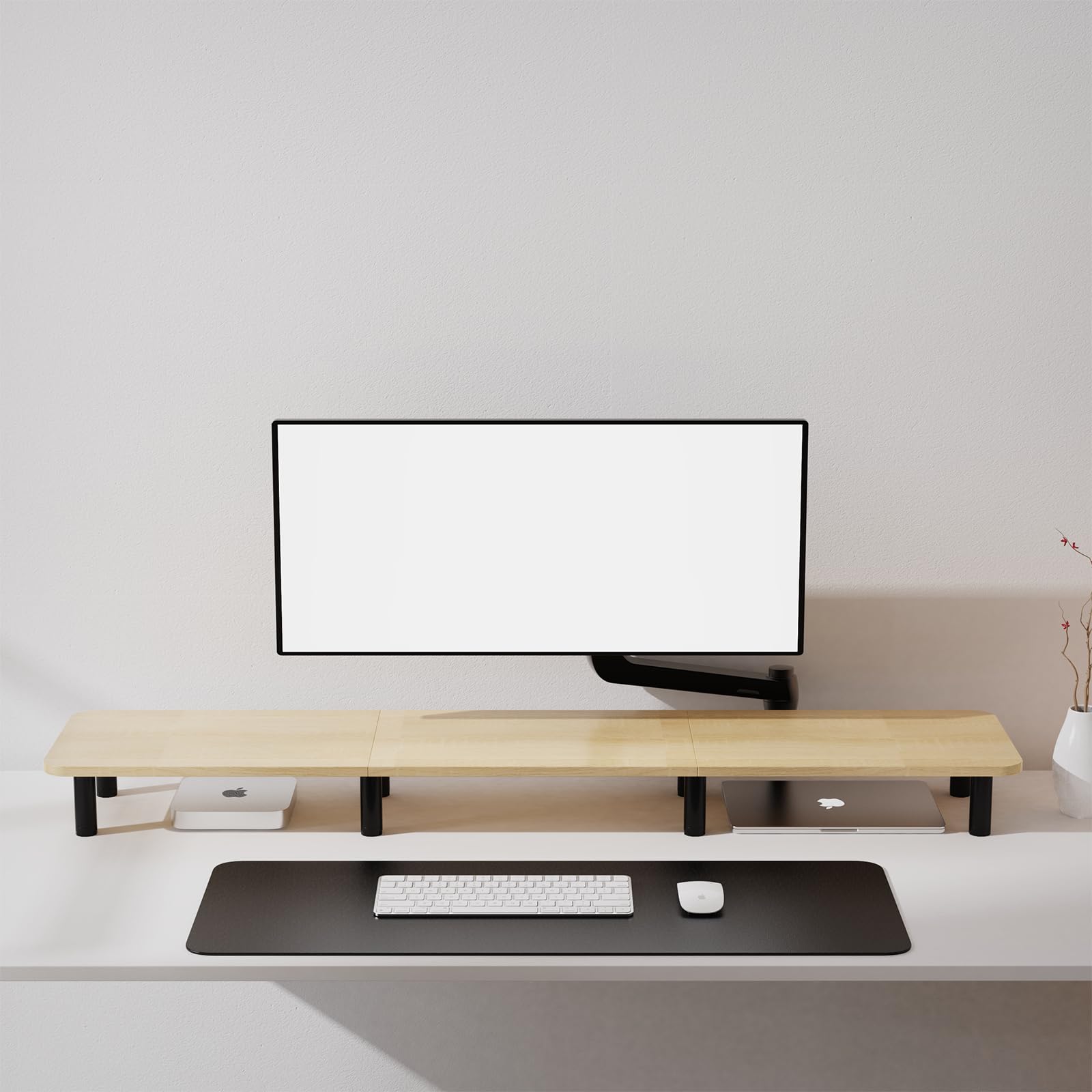 Long Monitor Risers Mua WEGASTU Large Extra Long Monitor Stand Riser 43.7in,Dual Monitor ...