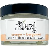 The Natural Deodorant Co, Clean Deodorant Balm Orange & Bergamot 55g, Aluminium Free, Plastic Free, All Day Protection