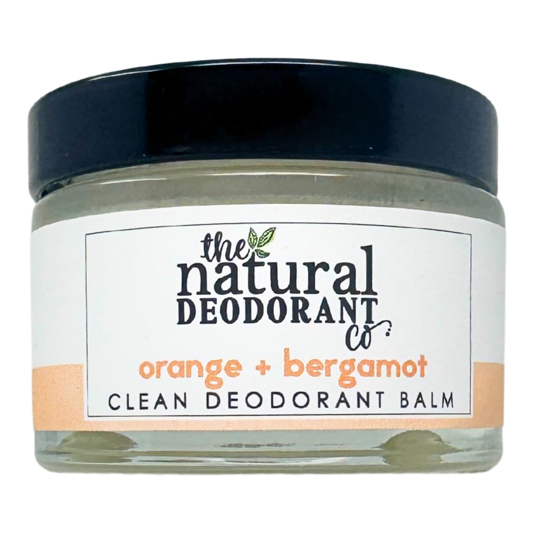 The Natural Deodorant Co, Clean Deodorant Balm Orange & Bergamot 55g, Aluminium Free, Plastic Free, All Day Protection