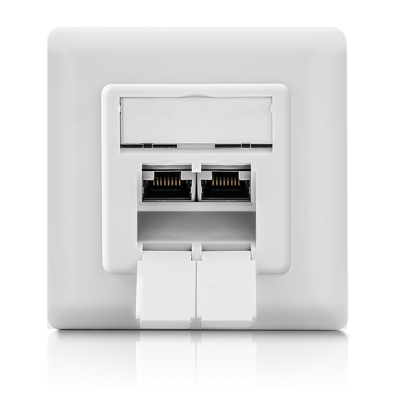 deleyCON 1x CAT 6a Universal Network Socket - 2x RJ45 Port - Shielded ...