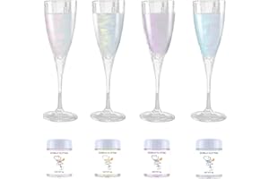 Edible Glitter for Drinks,4 Colors Food Coloring Iridescent Drink Glitter Set Food Grade Edible Luster Dust Rainbow Drink Shi