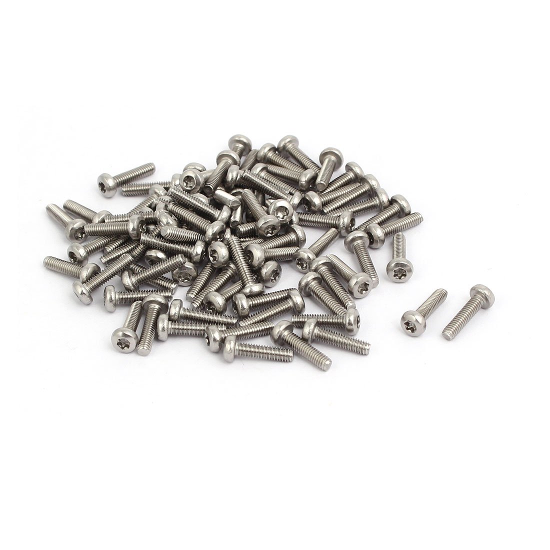 Sourcingmap M2.5 x 10mm 304 Stainless Steel Torx Pan Head Screws Bolts Fasteners 80pcs