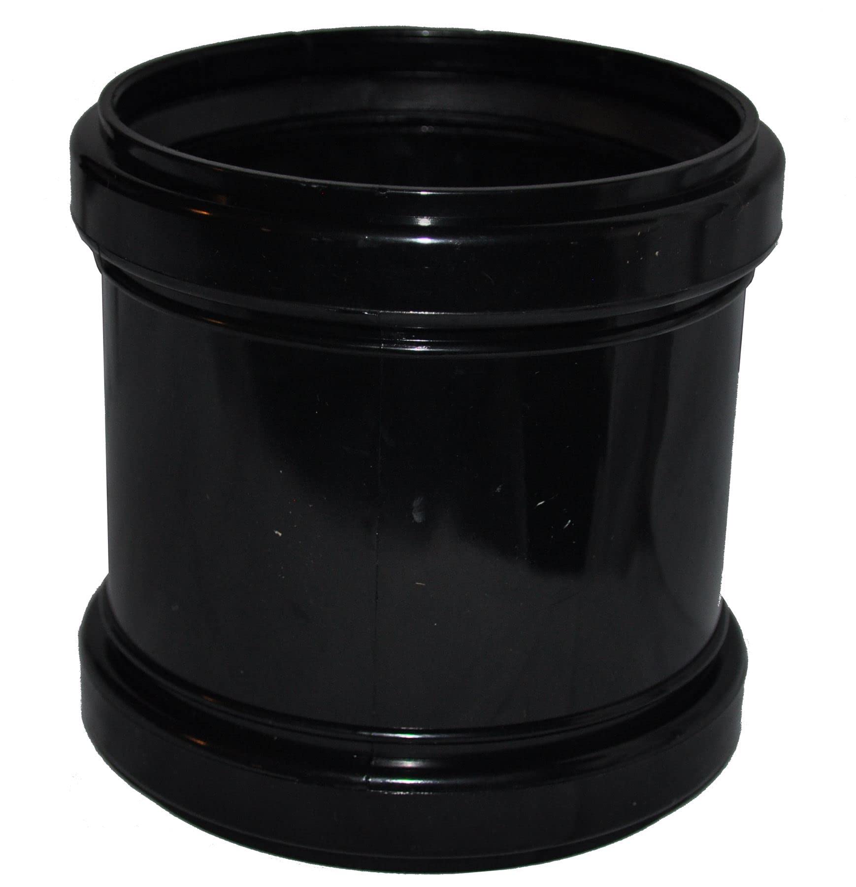 Double Socket Pushfit Soil Pipe Slip Coupling - Black