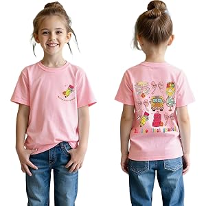 CM C&M WODRO First Day of School Shirt Baby Girl Hello Kindergarten 1st 2nd 3rd Grade T-Shirt Kids Back to School Gift Tees