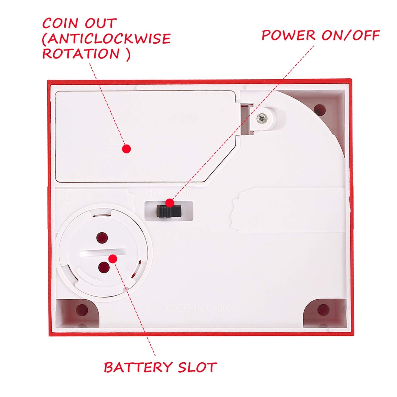 Peradix Stealing Coin Santa Claus Box Piggy Bank English Speaking Christmas Song for All Kids