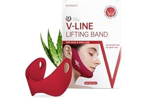 ROWMATE 10pcs Double Chin Reducer V Line Shaping Face Masks,Toning Hydrogel Collagen Mask with Hyaluronic Acid & Aloe Vera,Neck Lift Tape Face Patch For Firming Tightening Skin Chin Up Slimming Strap