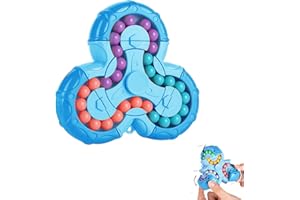 YUDANSI Magic Bean Puzzle Toy, Rotating Magic Bean & Fidget Cube 2-in-1, Rotating Magical Cube Fidgets Gift for Kids Boys Girls Age 3+, 5-7, 8-12, Brain Teaser Fingertip Toys for Teens Adults