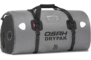 IRON JIA'S Motorcycle Waterproof Reflective Tail Dry Bag Saddle Luggage Outdoor Duffle Accessories Gray 60L