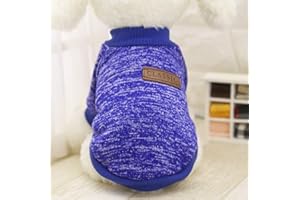 Idepet Pet Dog Classic Knitwear Sweater, Soft Fleece Coat for Small,Medium Dog,Warm Pet Dog Cat Clothes,Soft Puppy Customes (XXL, DarkBlue)