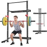 VEVOR Power Cage Squat Rack, Multifunctional Squat Rack for Home Gym, Workout Strength Training Equipment for Bench Press Squats Pull-Up