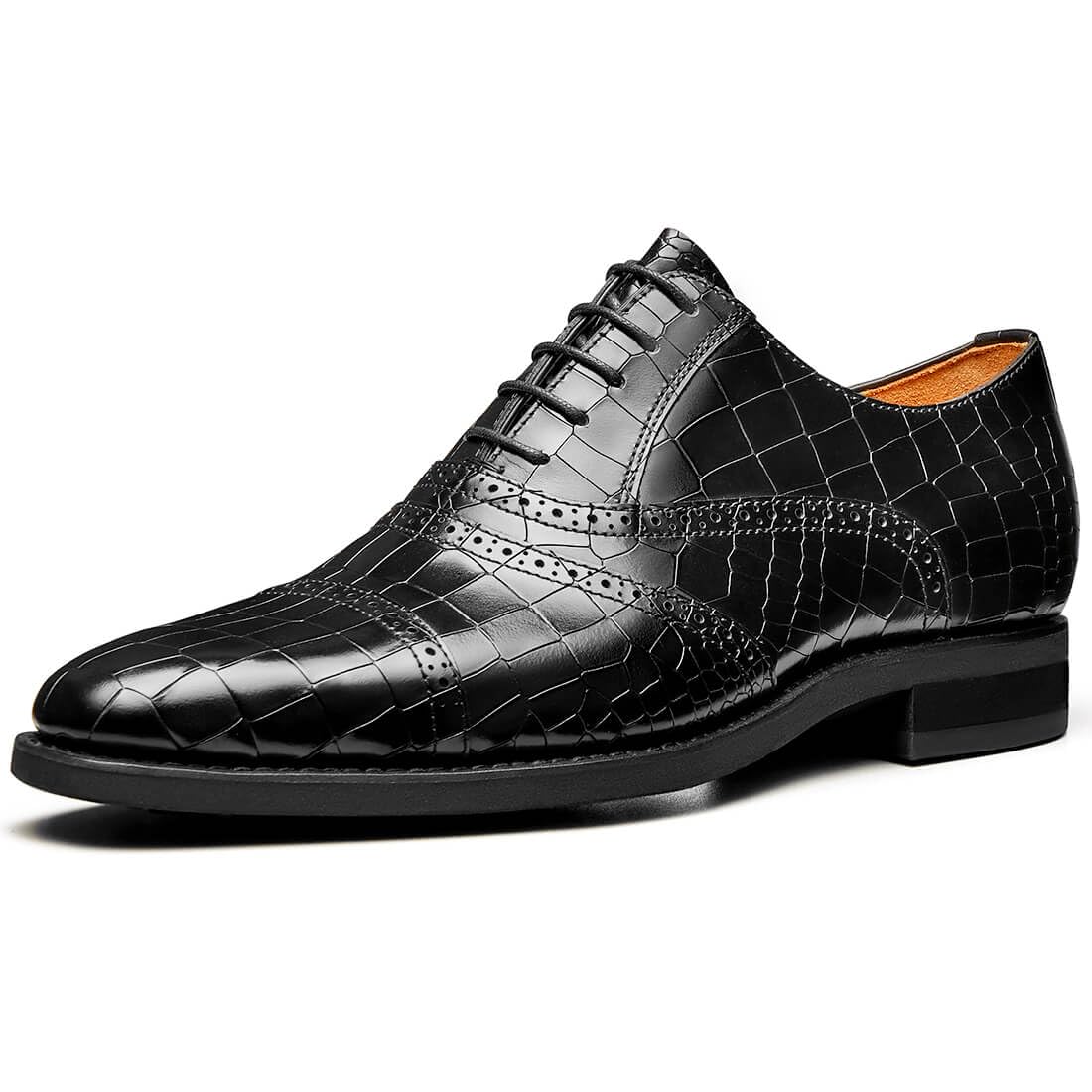 Curated visual reference: Visual Reference: Jepsengord Men S Dress Shoes Alligator Crocodile Print Genuine Leather