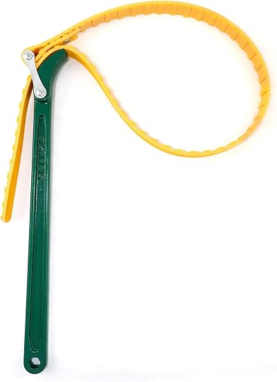 QWORK Belt Strap Wrench 15 Inch Adjustable Strap Oil Filter Opener 38.5in