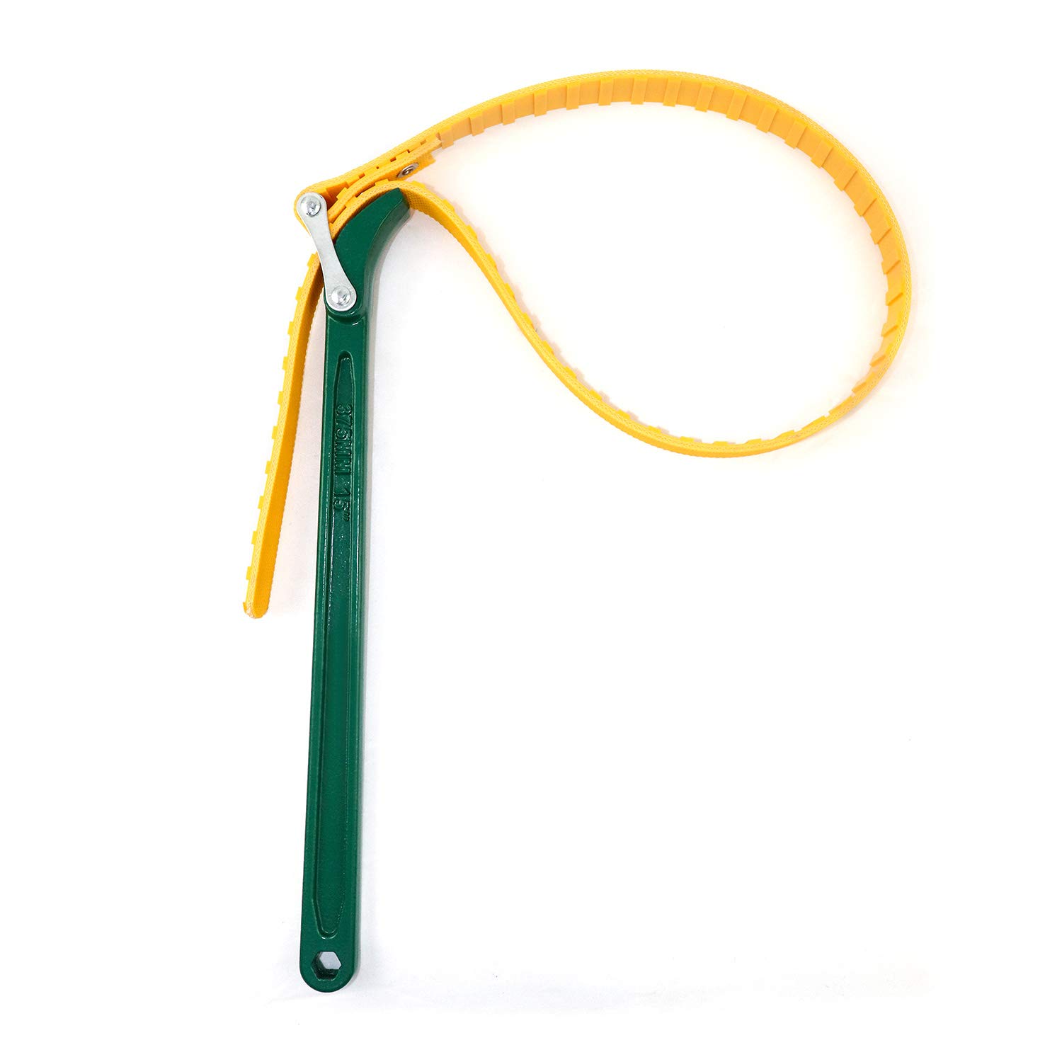 Photo 1 of QWORK 15" Belt Strap Wrench, Multi-Purpose Adjustable Strap Oil Filter Wrench with 35 7/16" Capacity