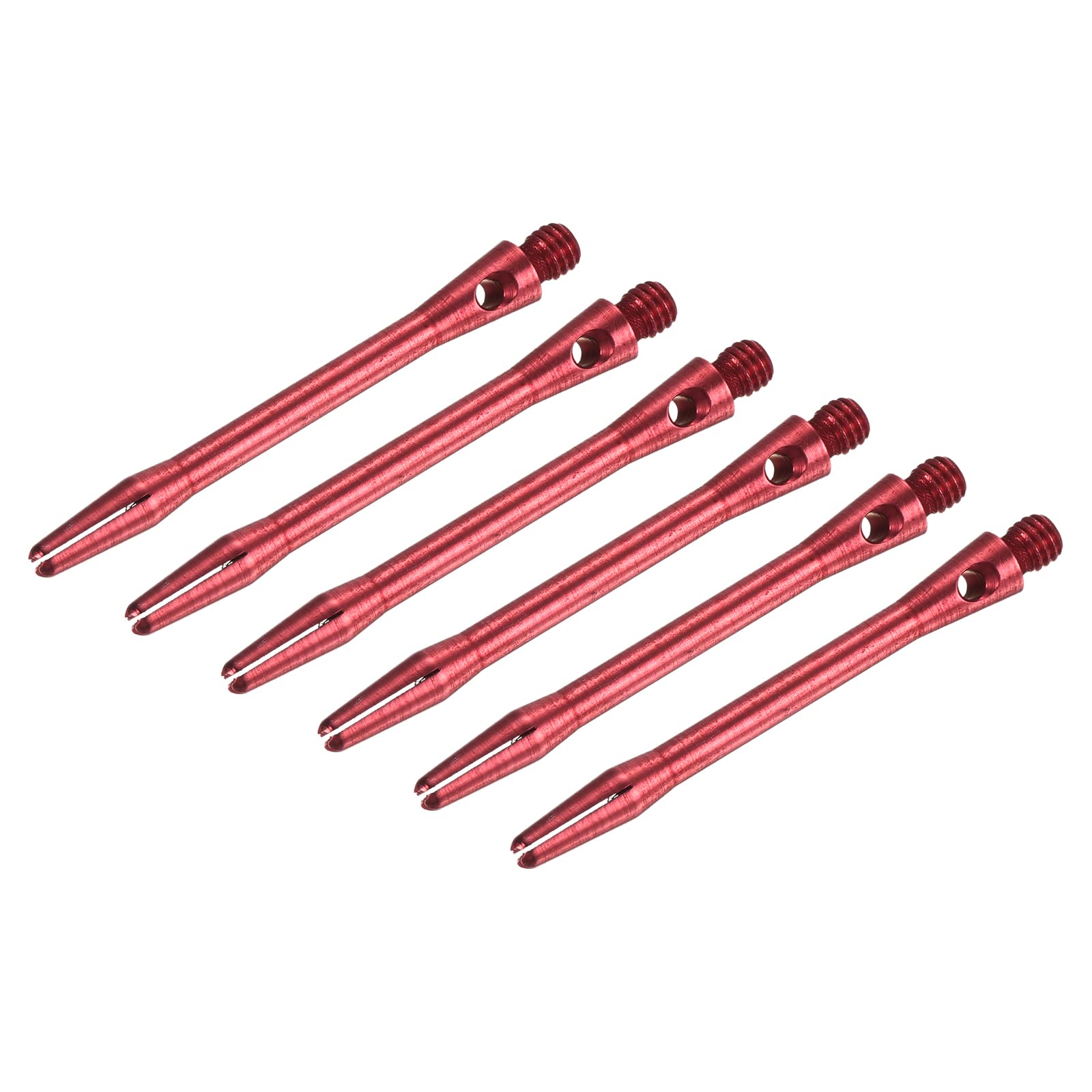 PATIKIL 48mm Aluminum Dart Shafts, Medium 2BA Thread Dart Stems Dart Accessories Throwing Fitting for Steel Tip - 6 Pack (Red)