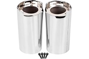 XMMT Motorcycles Chrome Fork Boot Slider Cover Cow Bells For Harley Touring Road Glide Electra Glide Street Glide & Tri Glide 2014-2023