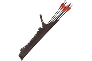 Valhalla Gear, Riveted Hip Quiver with Belt Loop, Handmade from Full Grain Leather, Arrow Holder for Target Shooting, Archery Sports, Target Training, Bourbon Brown