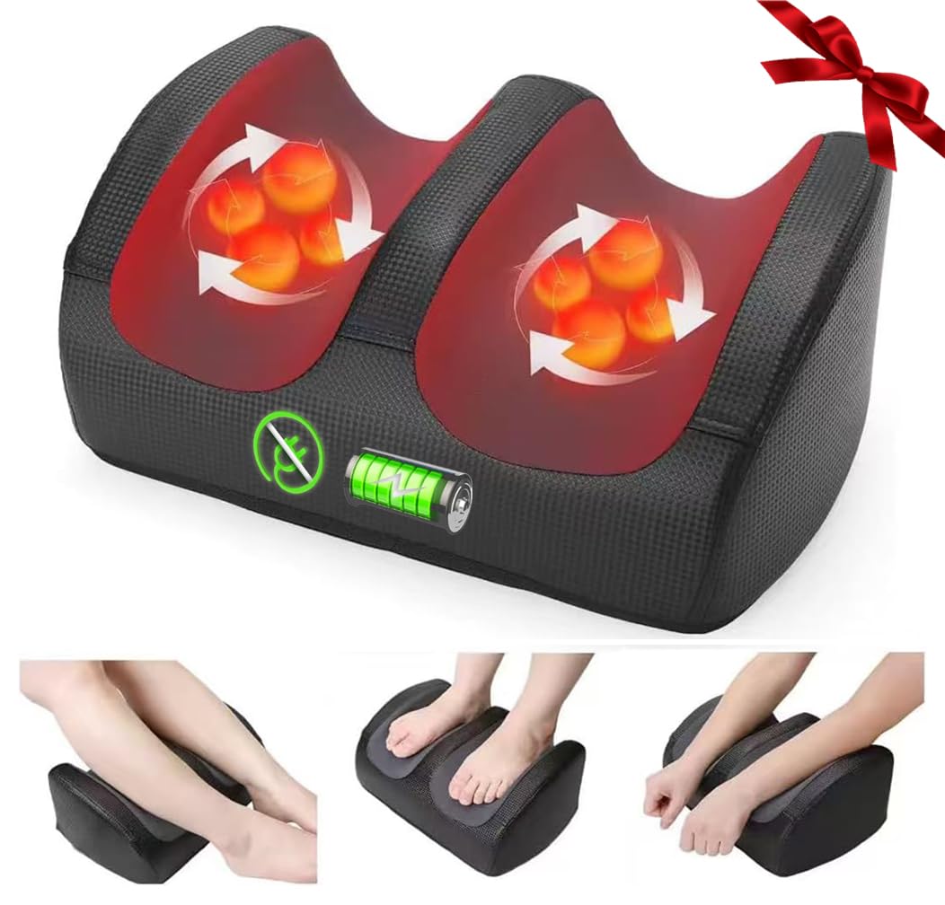 Photo 1 of Foot Massager Christmas Gifts for Women,White Elephant Gifts for Adults Cordless Shiatsu Foot and Calf Massager with Heat, Deep Rolling Massage for Plantar Fasciitis Relief Electric Massage Tool