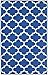 Fab Habitat Tangier Recycled Plastic Rug, Regatta Blue & White, (4' x 6')