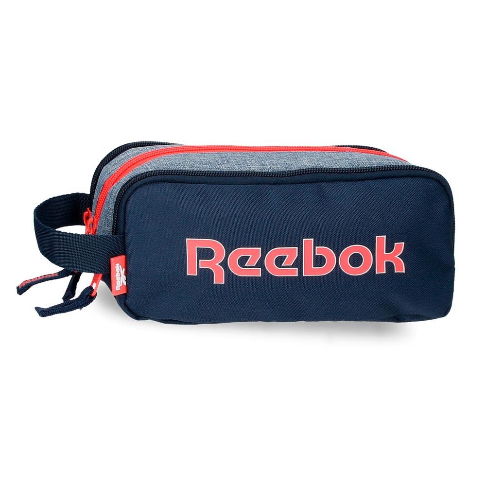 Reebok Lucia Pencil Case, 3 Compartments, Blue, 22 x 10 x 9 cm, Polyester