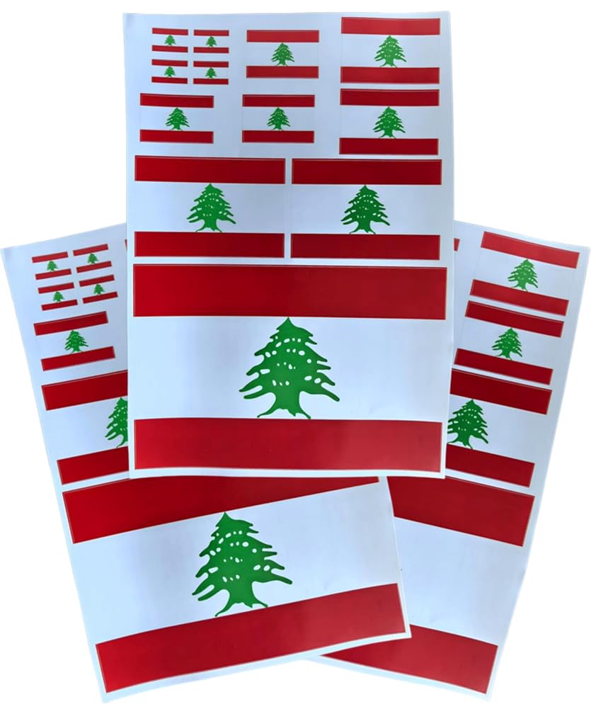 EUIOSFDC Decal in Multiple Sizes Lebanon Flag