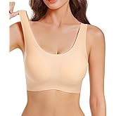 Bras for Women Wireless Seamless No Underwire Comfort Bra, Full Coverage T-Shirt Bra with Natural Lift and Removable Pads