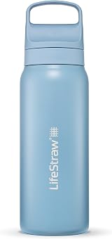 LifeStraw Go Series Insulated Stainless Steel Bottle 24oz Icelandic Blue
