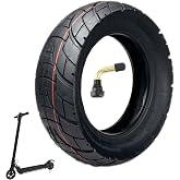 1 Pack 80/65-6 10x3 255x80 Off Road Tubeless Tire, With Tire Air Valve | 10 Inch Electric Scooter Replacement tire, for Nanrobot D4+/D5+/D6+/Apollo Pro/Varla Eagle One Electric Scooter