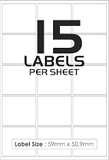 iSOUL 15 Labels Per A4 Sheet 50 Sheets 750 Labels Matte Self-Adhesive 59x51mm view 5