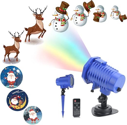 Proiettore Luci Di Natale Amazon.Regali Di Natale Decorazioni Natalizie Led Proiettore Luci Anime Lampada Di Proiezione Luci Di Natale Luce Effetto Interno Esterno Con Telecomando Amazon It Illuminazione