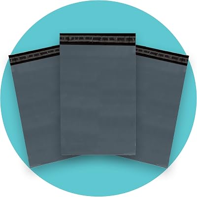 Triplast 9 x 12-Inch Plastic Mailing Bags Grey Pack of 500