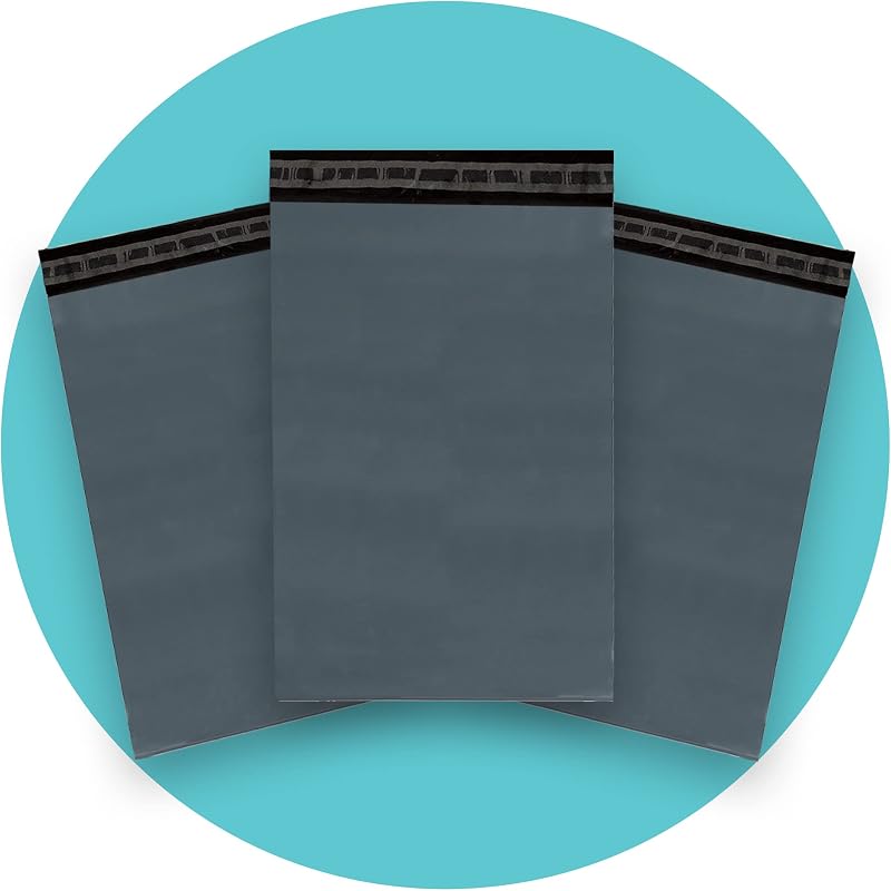 Triplast 9x12-Inch Plastic Mailing Bags Grey, 55mu, Pack of 100