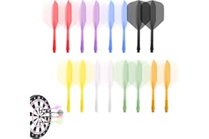 Dart Flights 16 Pack – Precision Integrated Molded Darts with Shafts, 2BA Thread Standard – 3×75 mm Lightweight Durable Throw