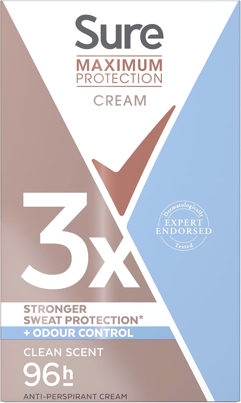 Sure Women Maximum Protection Clean Scent Cream Antiperspirant Deodorant 45ml