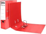ED Pukka A4 Glossy 2-Ring Lever Arch File Set 5 Red 75mm Spine view 2