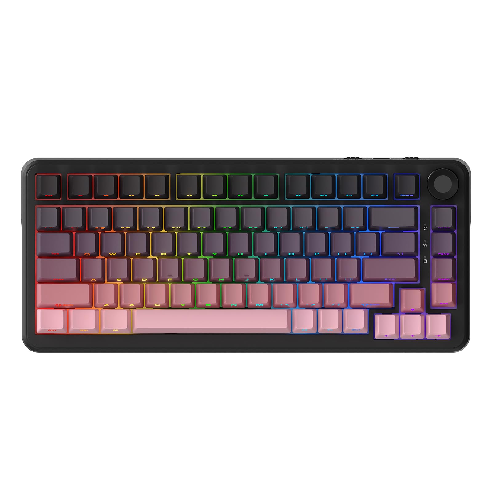 NACODEX AK820 Max HE Gaming Magnetic Keyboard Switch Magnetic Hot Swappable Adjustable Actuation Rapid Trigger Mode 8000mAh RGB Wireless Bluetooth 75% Pink Keyboards