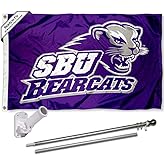 Southwest Baptist Bearcats Flag with Pole and Bracket Holder University Set