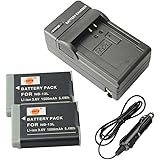 DSTE 2x NB-13L Battery + DC161 Travel and Car Charger Adapter for Canon PowerShot G5X G7X G9X G7 X Mark II G9X Mark II SX620 HS SX720 HS Digital Camera as NB13L