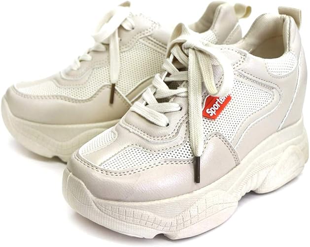 Amazon アミアミ 厚底 インヒール ローカット スニーカー 9センチヒール レディース スニーカー