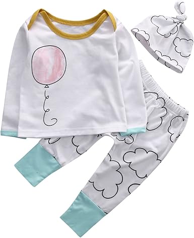 park Mami Bebe Nouveau Ne Bebe Vetements Bebe Style Automne Ensembles De Vetements A Manches Longues En Coton Garcon Nuage Ballon 3pcs Costume Vetements Bebe Garcon 18m Amazon Fr Vetements Et Accessoires