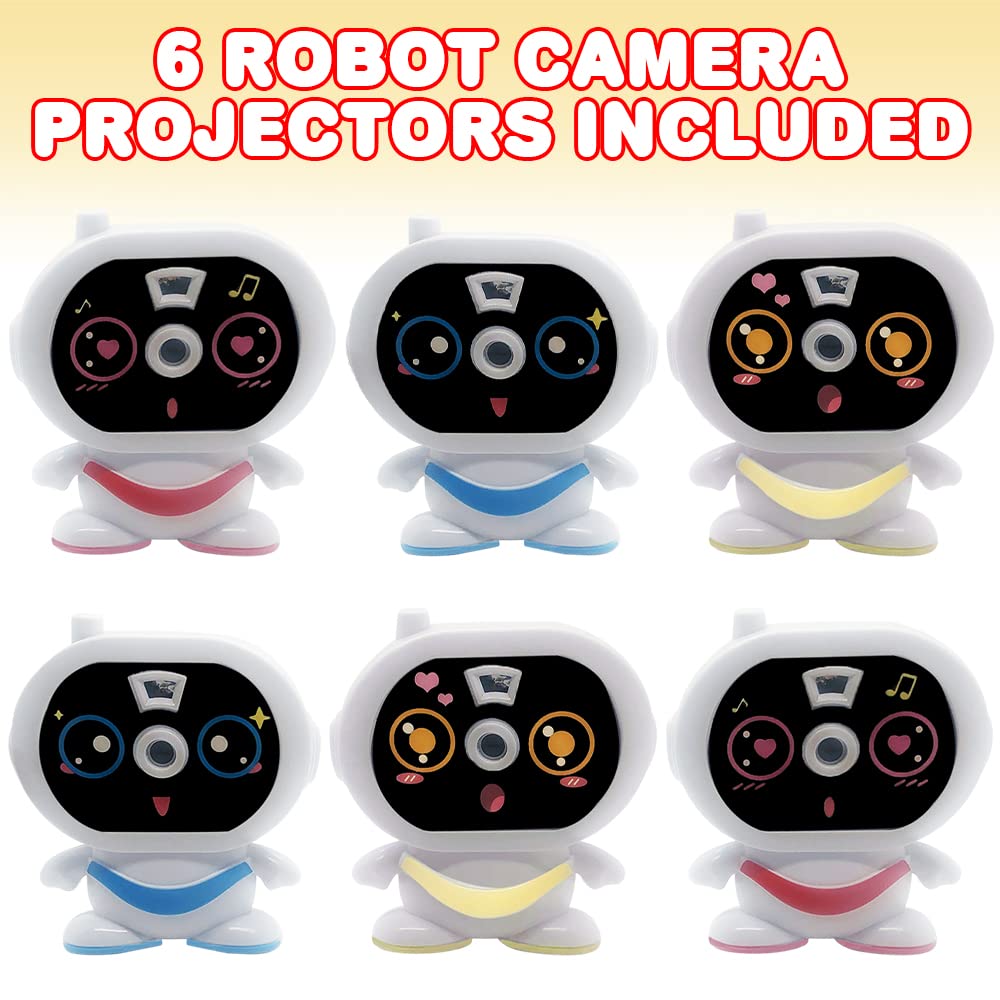 ArtCreativity 2 in 1 Robot Camera Toy Viewfinder with Projector, Set of 6, Battery Operated Projector Wild Animal Slides, Safari Party Favors, Robot Party Supplies, & Wild One Party Favors for Kids