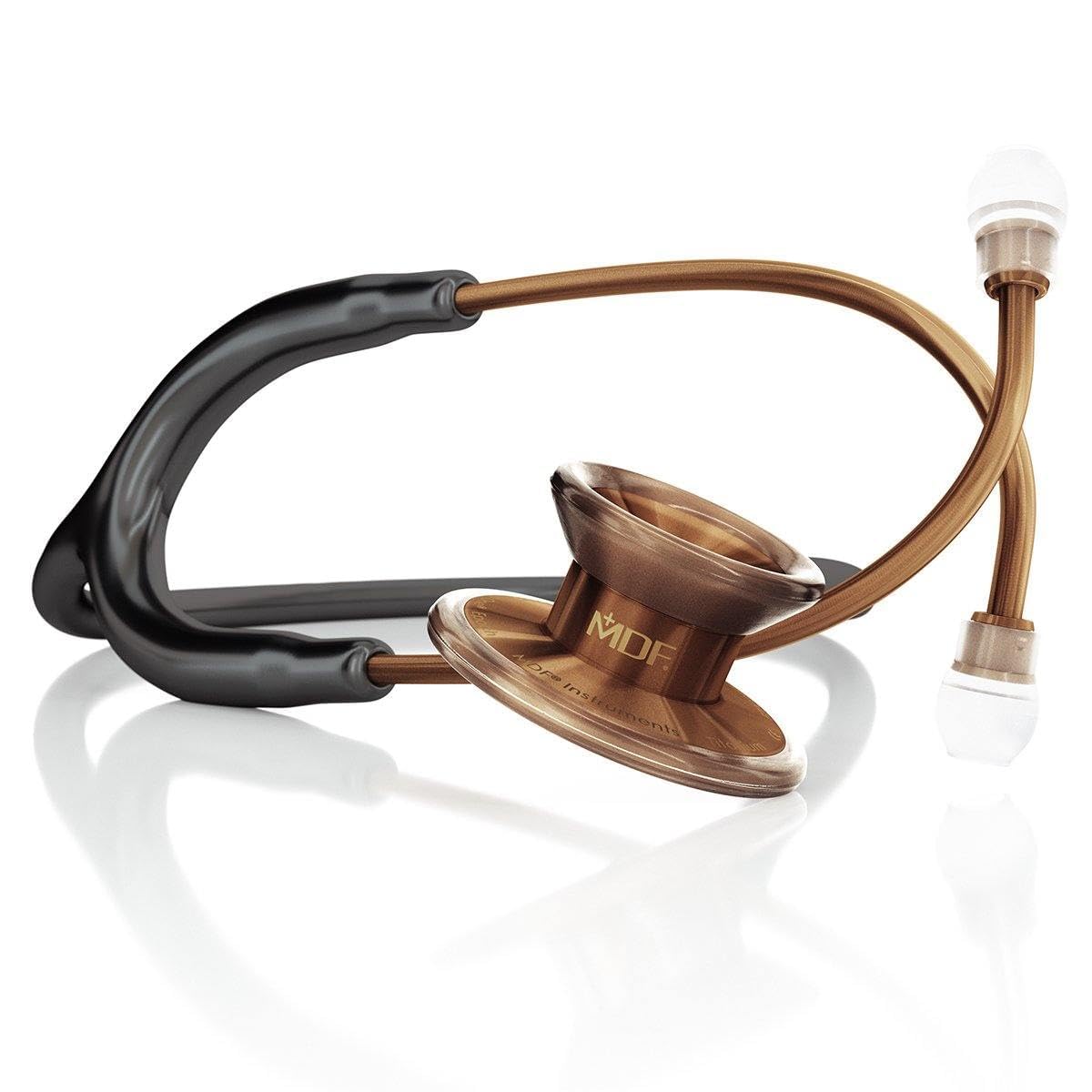 MDF Instruments, Cyprium MD One Epoch Lightweight Titanium Stethoscope, Adult, Black Tube, Cyprium Chestpiece-Headset, MDF777TCP11