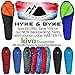 Hyke & Byke Eolus 0°F Cold Weather Mummy Hiking & Backpacking Sleeping Bag - Goose Down 800 FP 4 Season Sleeping Bags for Adults - Ultralight with Compression Stuff Sack (Blue/Lime Green, Regular)