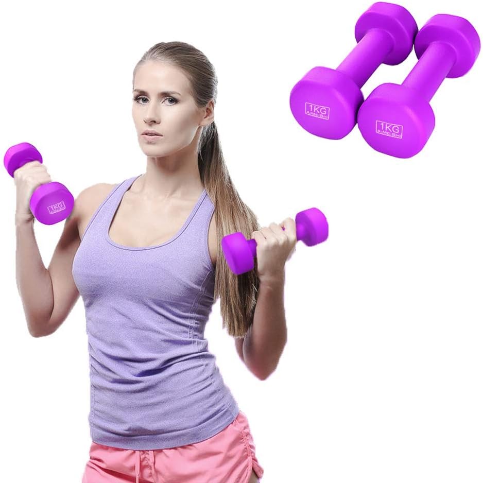 Chlggzw 2 Pack Dumbbells, Resistant to Sweat and Moisture for Weights Home Gym Exercise, Various Weight Dumbbell Set 2Kg/4Kg/6Kg/10Kg