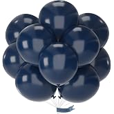 PartyWoo Navy Blue Balloons 20pcs Dark Blue Helium Latex Balloons 18 Inch | Graduation Wedding Anniversary Sports Theme Boy Baby Shower Men Birthday Bachelorette Party Decorations Blue-Y72