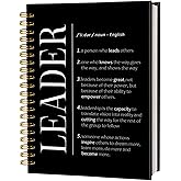 FLVGE Leadership Gift Notebook for Work, Employee Appreciation Gifts, Thank You Gift for Leader Mentor Boss Supervisor, Notebook for Women Men, Hardcover Spiral Journal 5.5 x 8.3 Inch