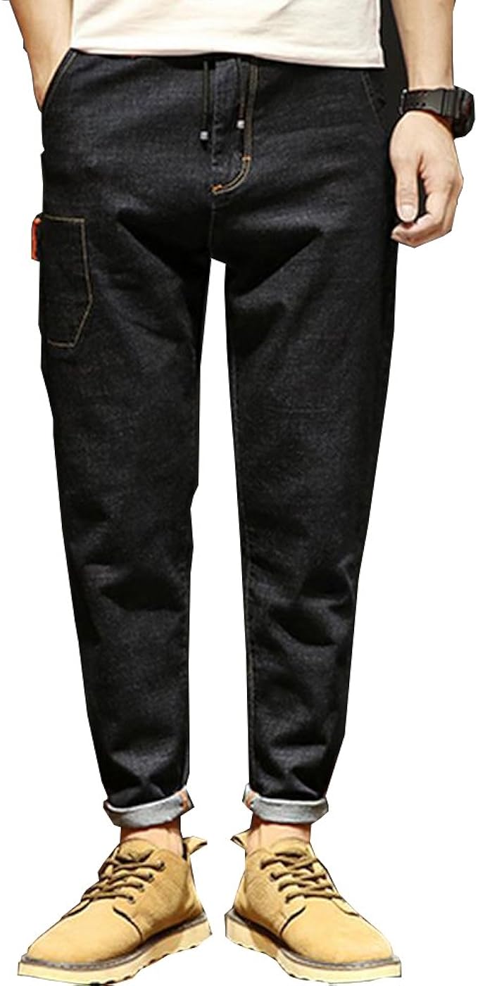 Amazon Jiangwei ジーンズ メンズ デニム 美脚 ロングパンツ ジョガーパンツ 春夏 カジュアル パンツ ストレッチ ジーンズ ゆったり スリム 無地 通勤 アウトドア 大きいサイズ ジーンズ 通販
