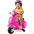 HONEY JOY Kids Motorcycle, Electric Vespa Scooter with Training Wheels, Headlight, Horn, One-Button Start, 6V Battery Powered Toddler Motorcycle, Ride On Toy, Gift for Boys Girls (Pink)